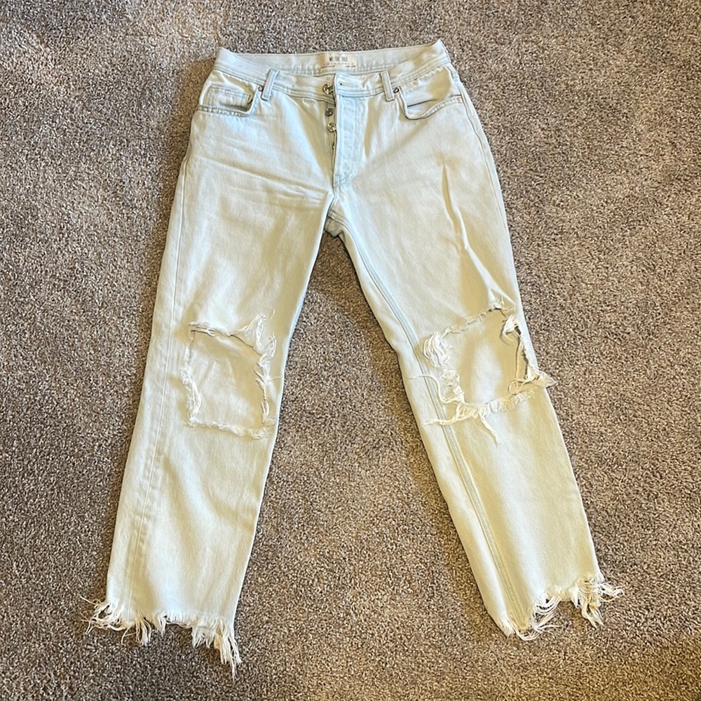 We The Free ripped low rise jeans